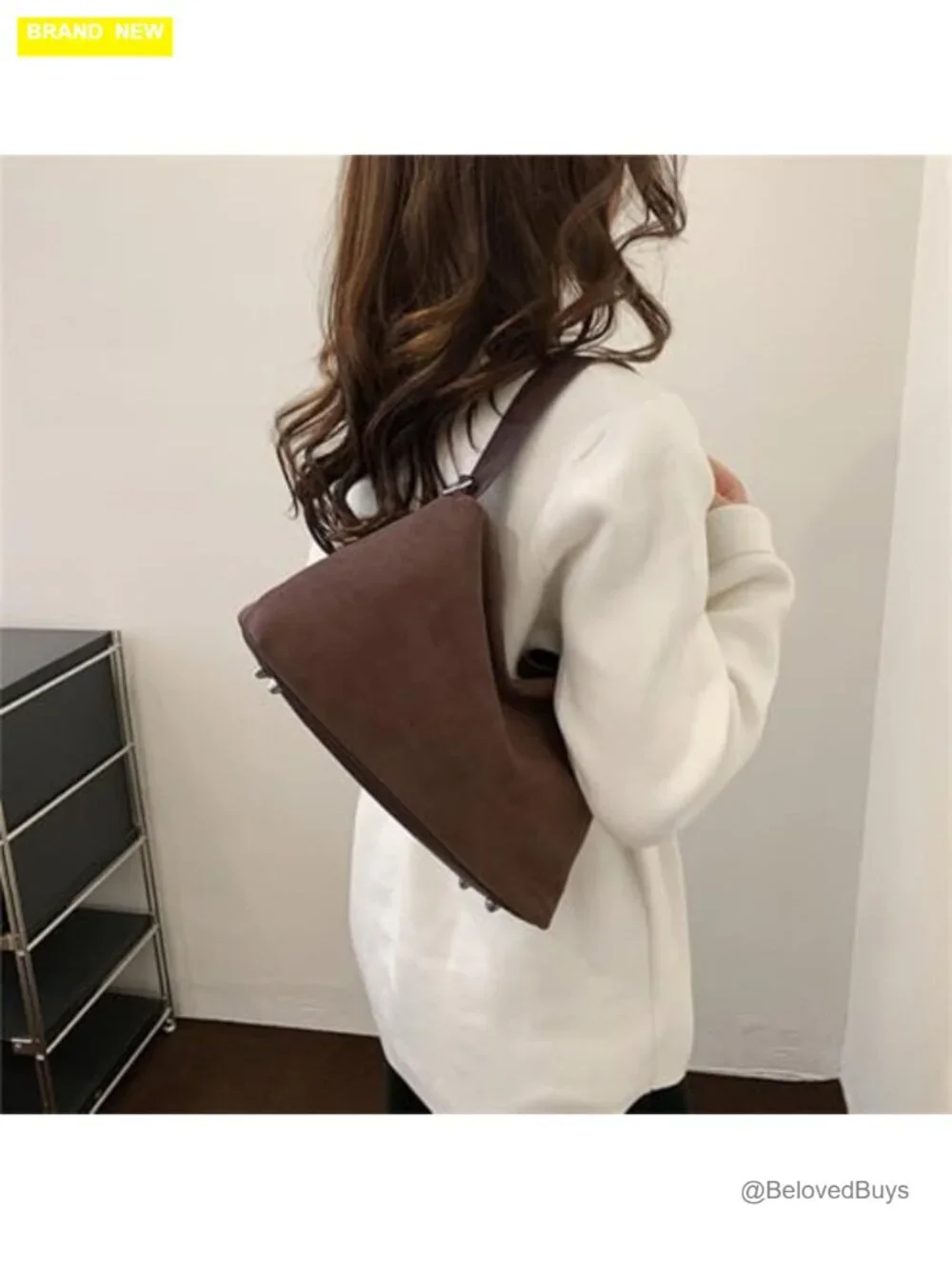 Suede Velvet Hobo Shoulder Bag Crossbody Purse Tote